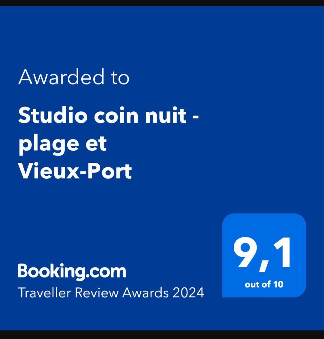 Studio Coin Nuit, Entre Plage Et Centre Marselha Exterior foto